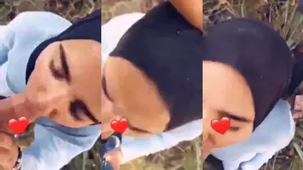 بنت محجبه بتمص الزب زي الخبيره مع حبيبها في الحديقه