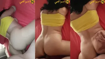 احلى طيز مدوره بتتقفش والزب بيدخل كله لعربيه ملبن