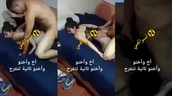 لبوه عربيه بتتناك من اخوها على بطينها وتركب زبه