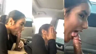شرموطه على الاخر مبسوطه بالتصوير وبتمص الزب في العربيه