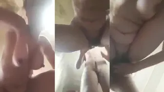 عشيقها بينيكها خلفي وهي تتصور وبزازها تتهز