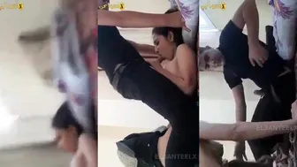 ابن عمها خدها على السرير ومش راحمها نيك بكل الاوضاع