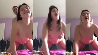 بنوته جميله وجسمها ناعم بتصور نفسها وحبيبها بينيك طيزها