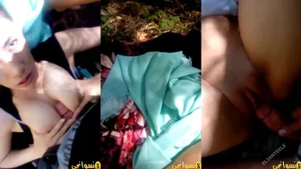 شرموطة بتاخد الزب بين بزازها وتتناك في الحديقة