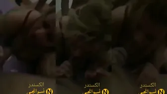 قحبة عراقية تاخد زب زوجها وصديقه وتمص زي المحرومة