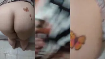 طيز لبن بتتصور وتاخد الزب كامل من ورا على الواقف