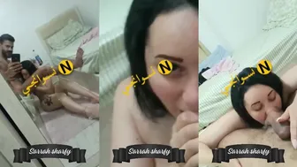 الفاجرة مبسوطة بالتصوير ونازله في الزب مص بهيجان